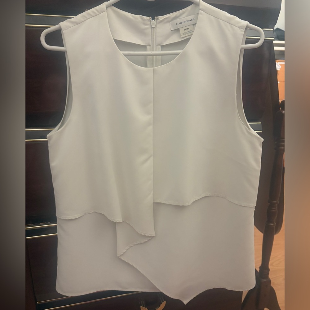 Club Monaco white cream top size M